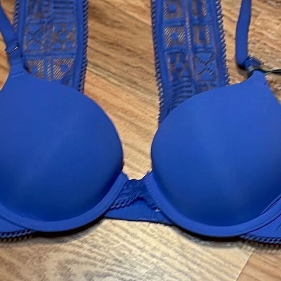 New! Aerie Harper Periwinkle Lace back underwire Bra - Picture 2 of 8